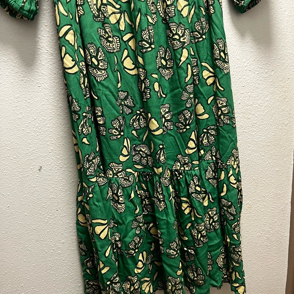 ba&sh Green Floral Long Sleeve Dress size L - Picture 9 of 11